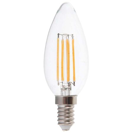 V-TAC LED-Filament-Lampe VT-2127, E14, EEK: F, 6W, 600lm, 3000K