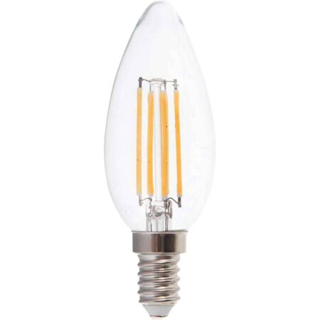 V-TAC LED-Filament-Lampe VT-2127-N, E14, EEK: F, 6W, 600lm, 4000K