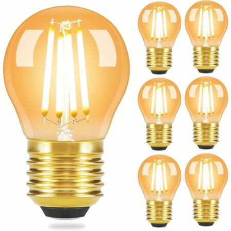 ZMH - 6 Stück led Gluehbirne E27 Vintage Lampe - G45 Leuchtmittel edison Light Bulb 2700K 4W Glühlampe Warmweiß Filament Retro Birne Glas Antike