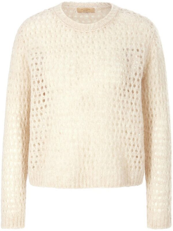 tRUE STANDARD - Rundhals-Pullover, beige, Gr. 38, Wolle