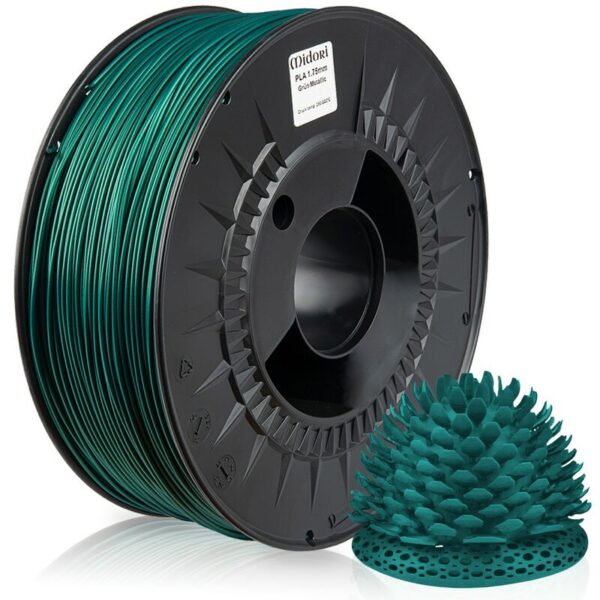 3D Drucker 1,75mm pla Filament 1kg Spule Rolle Premium Grün Metallic - Grün Metallic - Midori