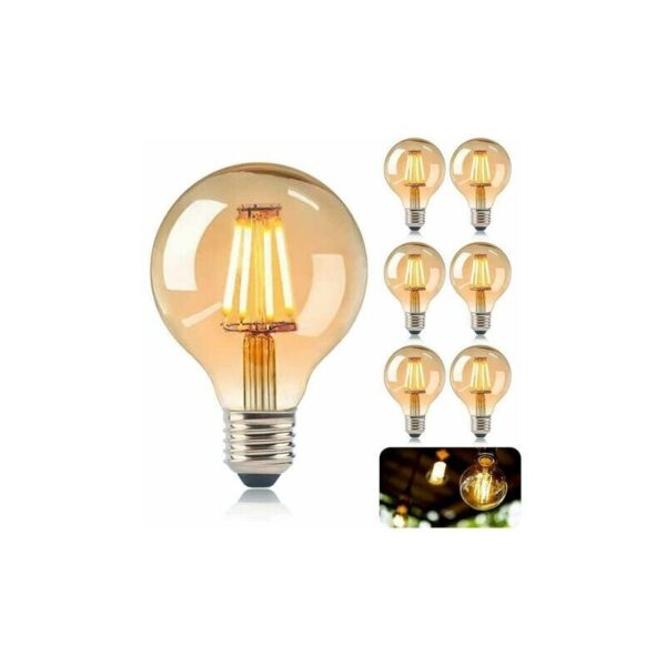 Amirror Smart Ug - E27 Retro-Edison-Glühbirnen, E27 G80 4 w LED-Edison-Glühbirnen, Retro-Filament-Edison-Glühbirnen, warmweiße antike