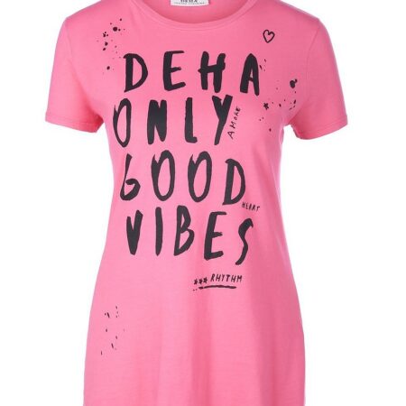 DEHA - Rundhals-Shirt mit 1/2-Arm, pink, Gr. 38, Baumwolle