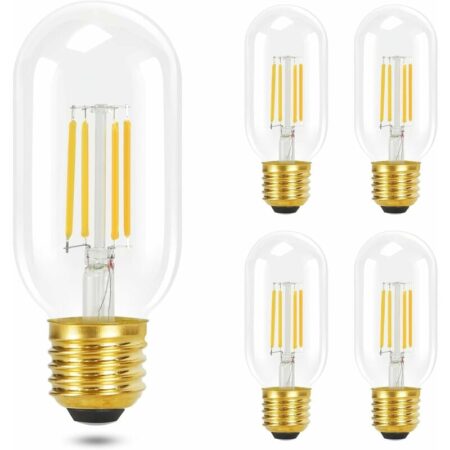 E27 led Warmweiss Glühbirnen Vintage - T45 led Leuchtmittel Lampe E27 Birnen 4W 2700K Energiesparlampe Light Bulbs Retro Edison Glühlampen Filament