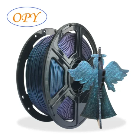 Opy Glitter Change Color Pla Filament 1Kg 1.75Mm Burnt Titanium Nebula Purple Sample Plastic 3D Printer Smooth Thread