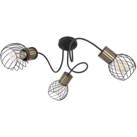 Retro Decken Spot Rondell Strahler Käfig Leuchte filament im Set inkl.LED Leuchtmittel