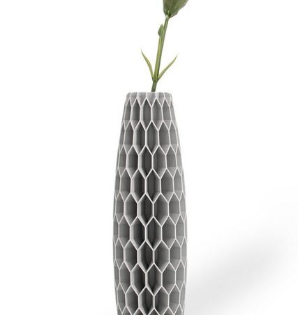 Shapes - Decorations Dekovase Tower Five - Exclusive by Martin Žampach, Vase, 10 Farben, 3D-Druck (Einzelmodell, Vase mit Borosilikatglas zur Nutzung mit Wasser), Wasserdicht, Leichte Struktur innerhalb des Materials (Rillung)