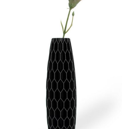 Shapes - Decorations Dekovase Tower Five - Exclusive by Martin Žampach, Vase, 10 Farben, 3D-Druck (Einzelmodell, Vase mit Borosilikatglas zur Nutzung mit Wasser), Wasserdicht, Leichte Struktur innerhalb des Materials (Rillung)