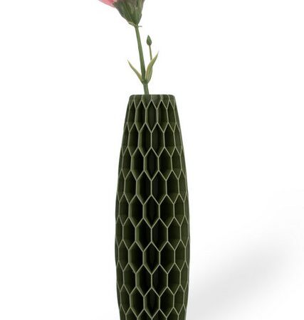 Shapes - Decorations Dekovase Tower Five - Exclusive by Martin Žampach, Vase, 10 Farben, 3D-Druck (Einzelmodell, Vase mit Borosilikatglas zur Nutzung mit Wasser), Wasserdicht, Leichte Struktur innerhalb des Materials (Rillung)