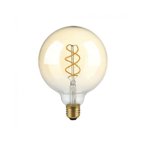 VT-2085 Globe-LED-Lampe 4,8 w dimmbar E27 G125 bernsteinfarbenes Filament Vintage-Effekt 1800 k - 217415 - Bernstein - V-tac