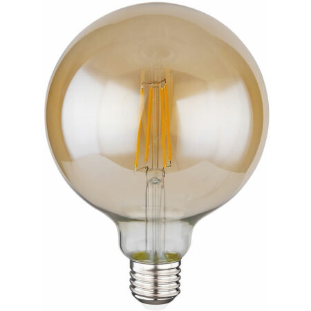 Vintage Leuchtmittel E27 Vintage Glühbirne led Retro Filament Leuchtmittel, Glas Amber, 7 Watt 700 Lumen 2700 Kelvin warmweiß, DxH 12,5x17,5 cm