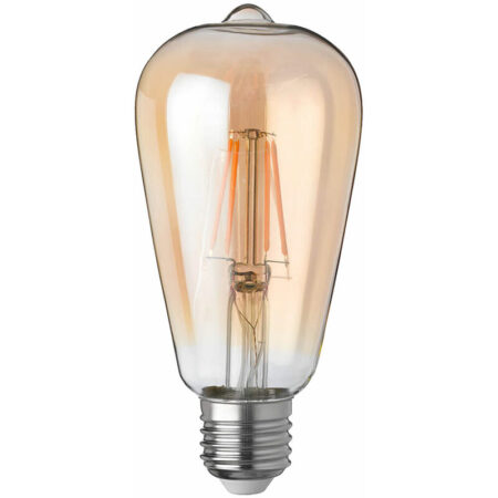 Vintage led 4 Watt E27 Kugel Leuchtmittel Filament Amber 2500 k 280 lm dimmbar Wofi 9740