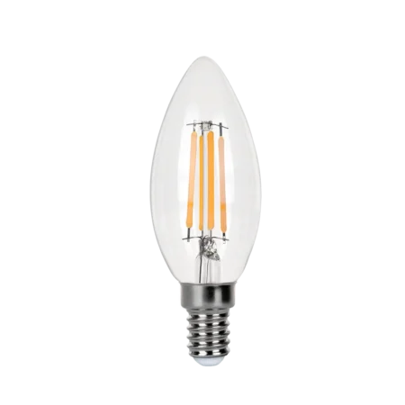 Wholesale Stock C35 E14 Led Bulb 4w 470lm 2700k Glass Flicker free Filament Led Bulbs Light For Office
